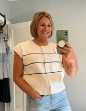 Load image into Gallery viewer, Cream Stripe Cardigan
