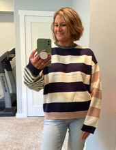 Load image into Gallery viewer, Cream Multi Stripe Sweater
