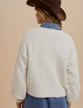 Load image into Gallery viewer, Cream Chenille Cardigan
