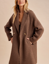 Load image into Gallery viewer, Dark Brown Boucle Coat
