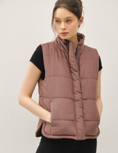 Load image into Gallery viewer, Dark Brown Puffer Vest
