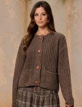 Load image into Gallery viewer, Dark Taupe Chunky Cardigan
