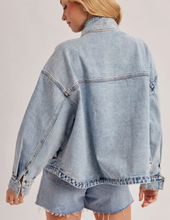 Load image into Gallery viewer, Denim Funnel Neck Jacket
