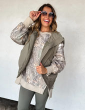 Load image into Gallery viewer, Dusty Olive Puffer Vest
