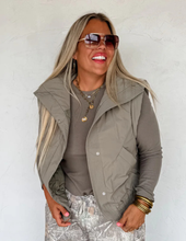 Load image into Gallery viewer, Dusty Olive Puffer Vest

