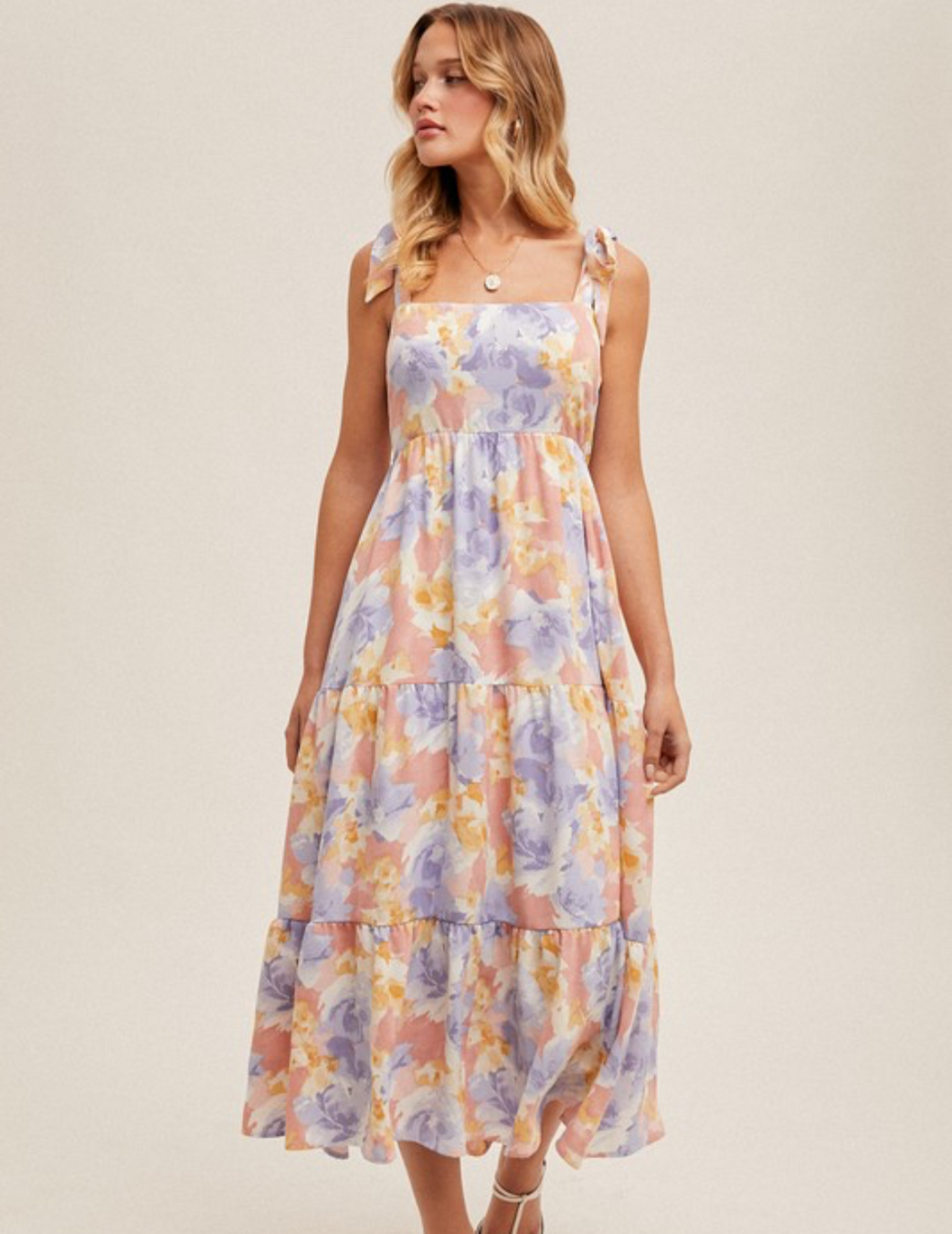 Floral Tie Strap Dress