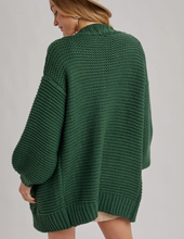 Load image into Gallery viewer, Forest Green Cable Cardigan

