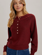 Load image into Gallery viewer, Half-Button Knit Sweater
