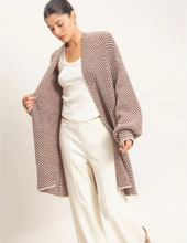 Load image into Gallery viewer, Herringbone Pattern Open Cardigan
