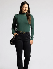 Load image into Gallery viewer, Hunter Green Mock Neck Top
