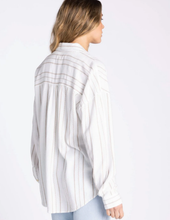 Load image into Gallery viewer, Ivory and Taupe Striped Top
