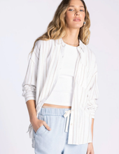 Load image into Gallery viewer, Ivory and Taupe Striped Top
