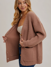 Load image into Gallery viewer, Latte Knit Sweater Cardigan
