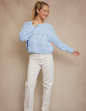 Load image into Gallery viewer, Light Blue Pompom Sweater
