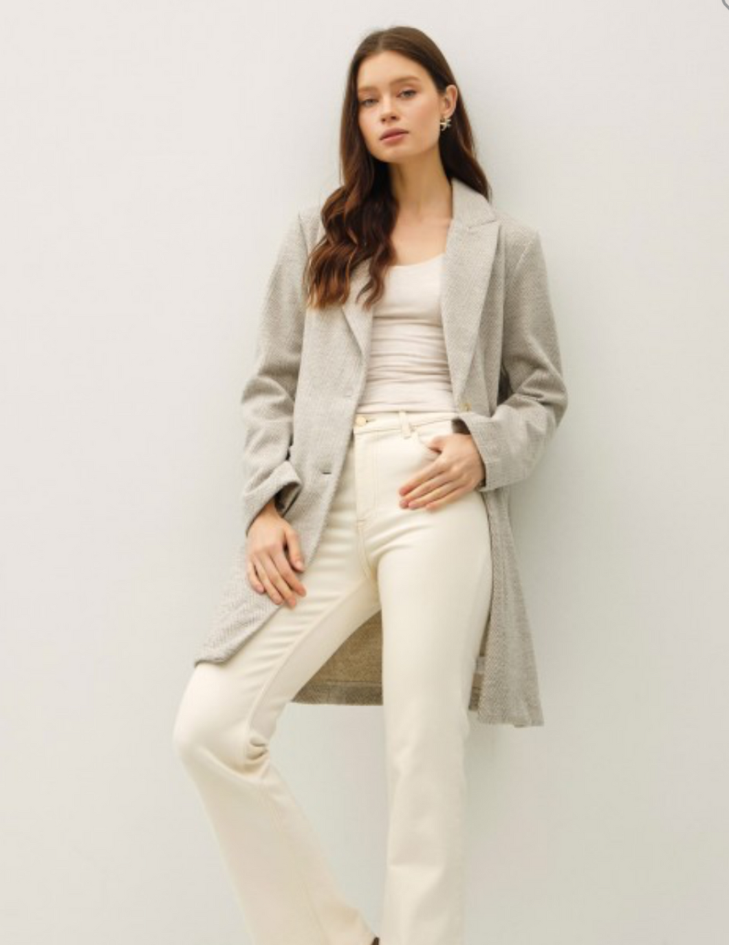 Light Chevron Pattern Coat