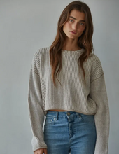 Load image into Gallery viewer, Light Taupe Ribbed Sweater
