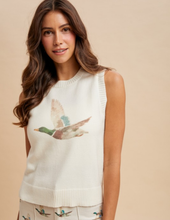 Load image into Gallery viewer, Mallard Printed Sleeveless Sweater
