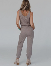 Load image into Gallery viewer, Mocha Jumpsuit and Cardigan Set
