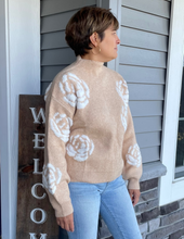 Load image into Gallery viewer, Mock Neck Floral Sweater
