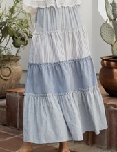 Load image into Gallery viewer, Blue Multi Striped Skirt

