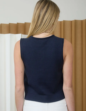 Load image into Gallery viewer, Navy Knit Vest
