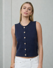 Load image into Gallery viewer, Navy Knit Vest
