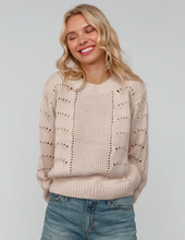 Load image into Gallery viewer, Oatmeal Scallop Sweater
