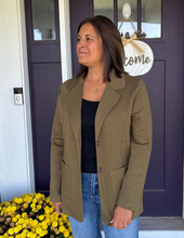Load image into Gallery viewer, Olive knit Blazer
