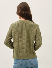 Load image into Gallery viewer, Olive Cable Knit Sweater
