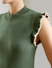 Load image into Gallery viewer, Olive Ruffle Sleeve Top
