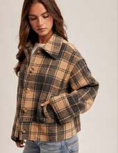 Load image into Gallery viewer, Plaid Button Down Jacket
