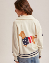 Load image into Gallery viewer, Puppy With American Flag Cardigan
