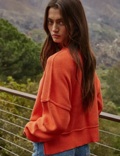 Load image into Gallery viewer, Red Orange Ribbed Sweater

