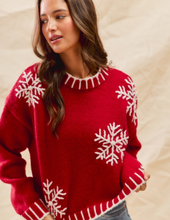 Load image into Gallery viewer, Red Snow Flake Sweater
