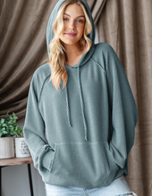 Load image into Gallery viewer, Ribbed Hoodie Top
