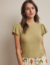 Load image into Gallery viewer, Sage Green Puff Sleeve Top
