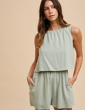 Load image into Gallery viewer, Sage Sleeveless Romper
