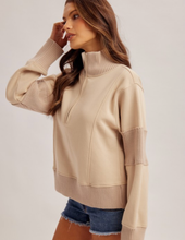 Load image into Gallery viewer, Sand Quarter Zip Pullover
