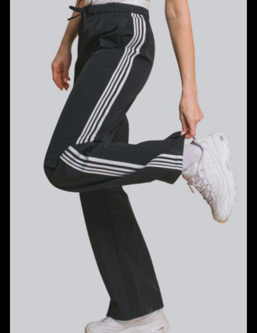 Black Side Stripe Pants