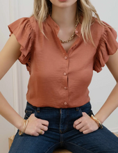 Load image into Gallery viewer, Sienna Ruffle Sleeve Top
