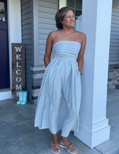 Load image into Gallery viewer, Striped Strapless Maxi Dress
