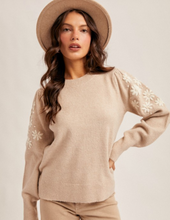 Load image into Gallery viewer, Taupe Bubble Sleeve Sweater

