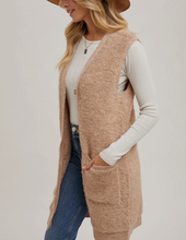 Load image into Gallery viewer, Teddy Knit Long Vest
