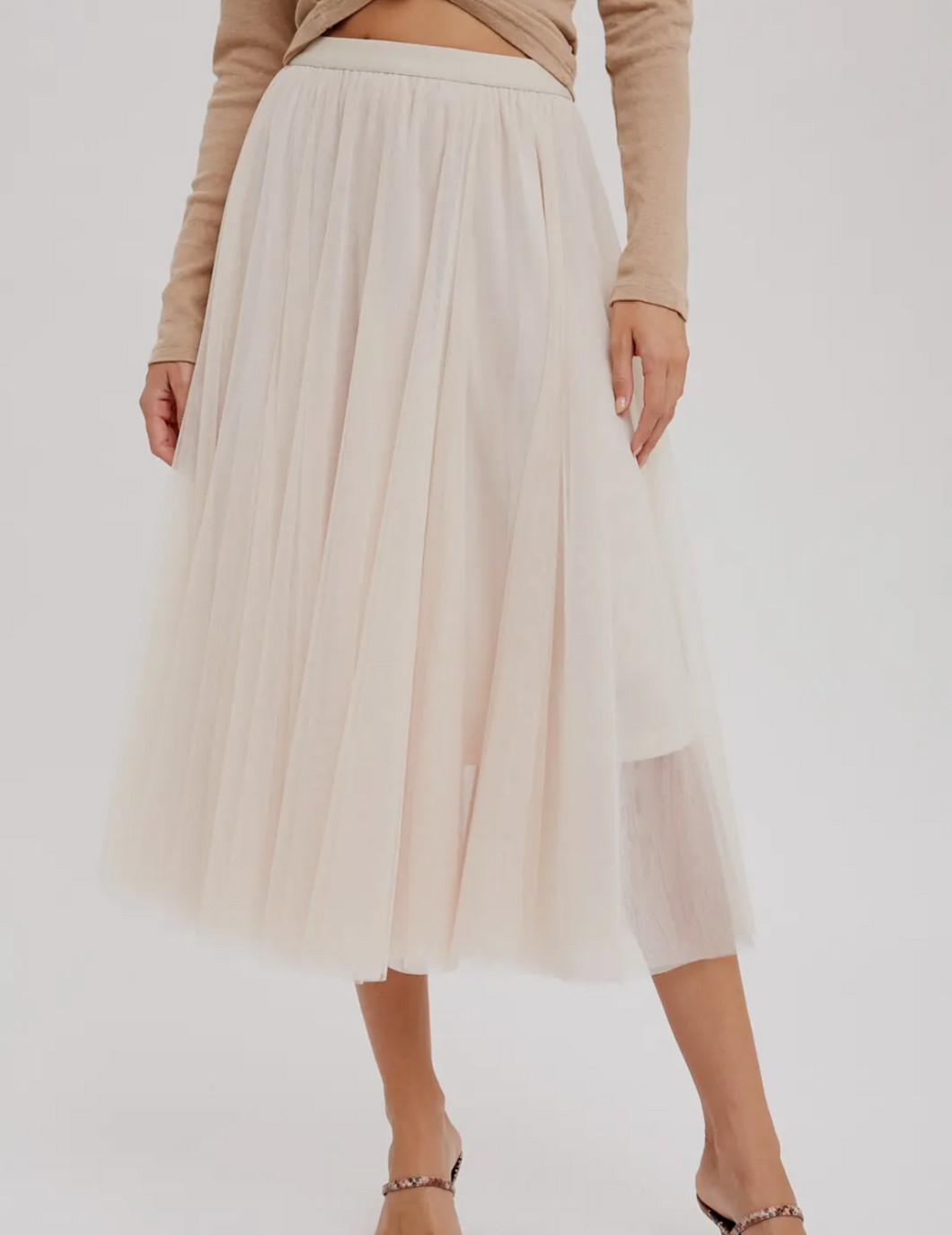 Tulle Midi Skirt