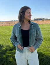 Load image into Gallery viewer, Vintage Green Cardigan
