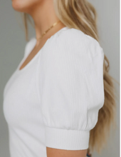 Load image into Gallery viewer, White Ribbed Top
