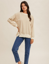 Load image into Gallery viewer, Beige Oversized Sweatshirt
