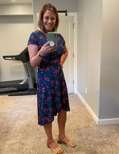 Load image into Gallery viewer, Blue Floral Midi Dress
