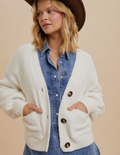 Load image into Gallery viewer, Cream Chenille Cardigan
