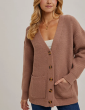 Load image into Gallery viewer, Latte Knit Sweater Cardigan
